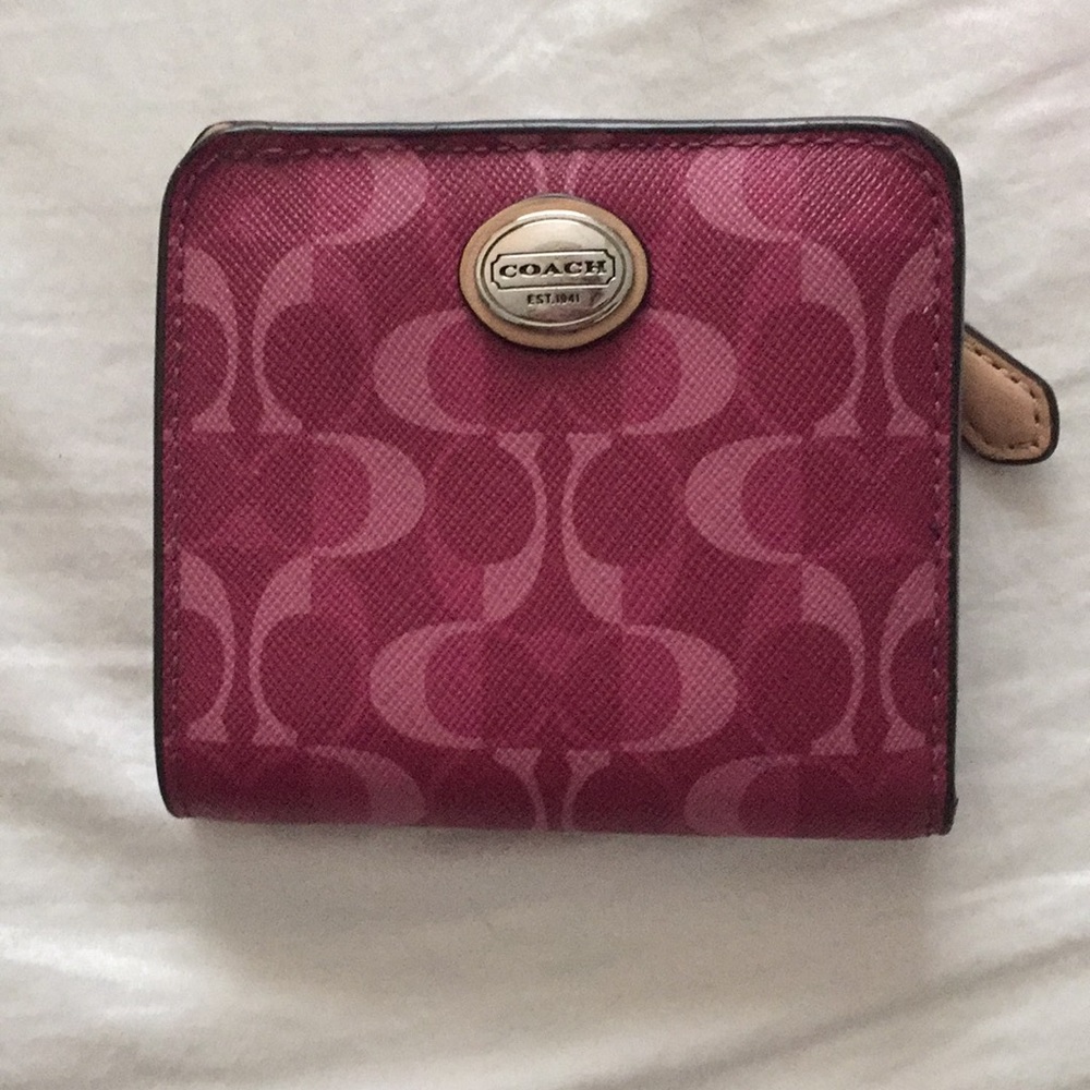 Pink coach wallet